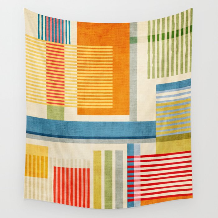 Colorful Geometric Modern Design Art I Wall Tapestry Gallery Image 4