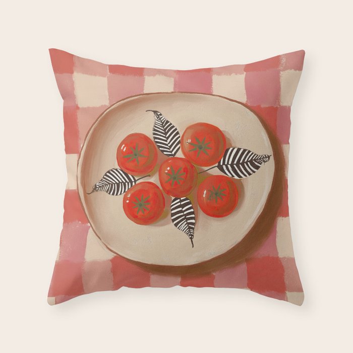 Tomato Picnic Throw Pillow Gallery Image 6