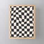 Black and White Wavy Checkered Pattern Mini Art Print Gallery Image 1