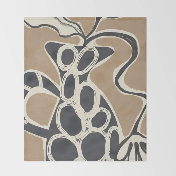 Abstract Botany 2 Throw Blanket Gallery Image 2