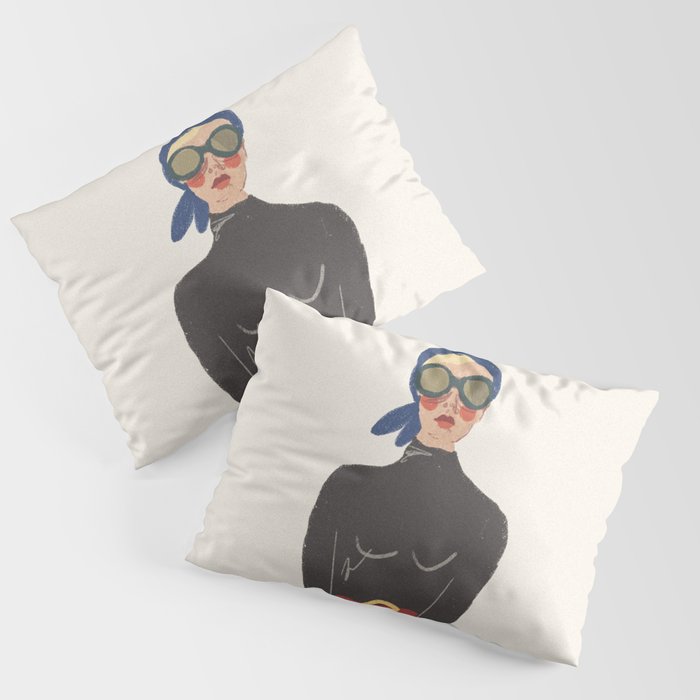 Retro Girl Pillow Sham Gallery Image 1