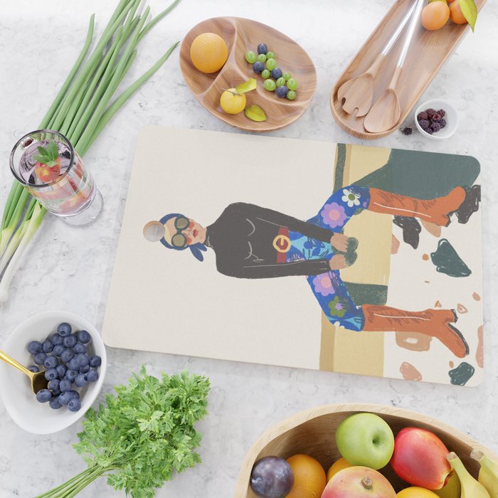 Retro Girl Cutting Board Gallery Image 2
