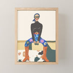 Retro Girl Mini Art Print Gallery Image 1