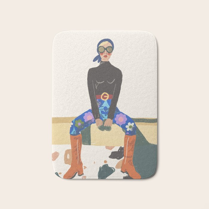 Retro Girl Bath Mat Gallery Image 1