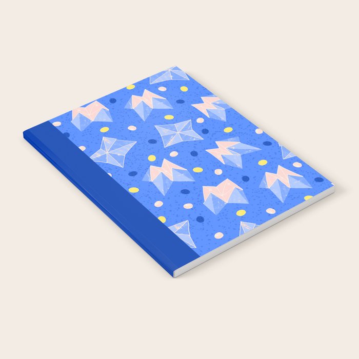 Origami Fortune Teller in Sky Blue & Peach Notebook Gallery Image 2