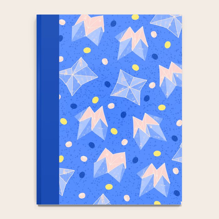 Origami Fortune Teller in Sky Blue & Peach Notebook Gallery Image 4