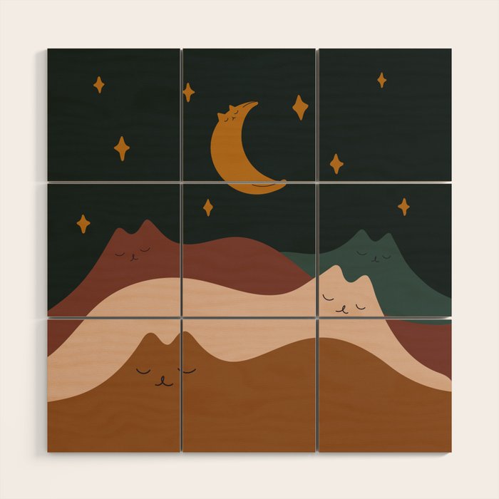 Cat Landscape 133 Wood Wall Art Gallery Image 1