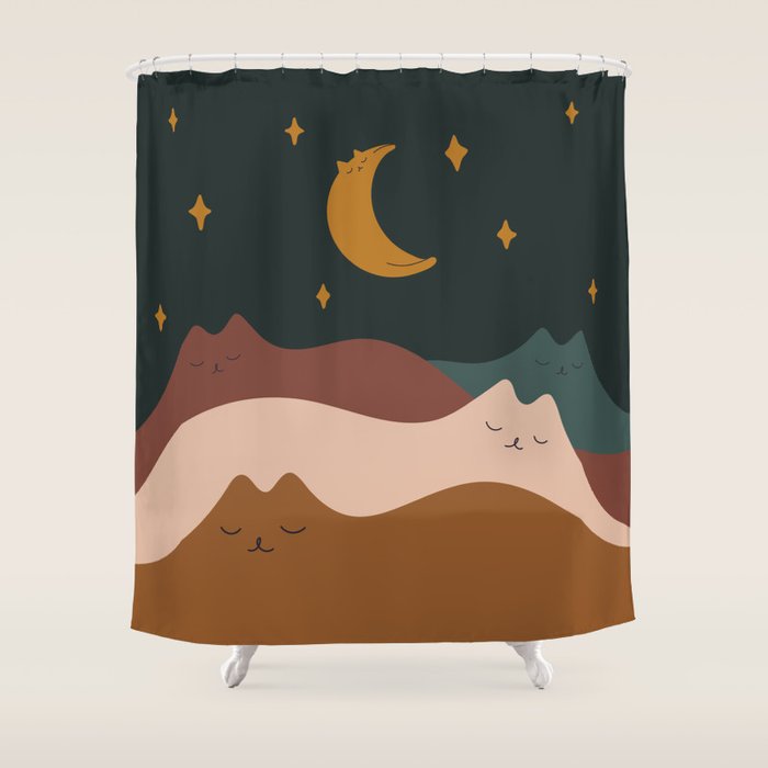 Cat Landscape 133 Shower Curtain Gallery Image 1