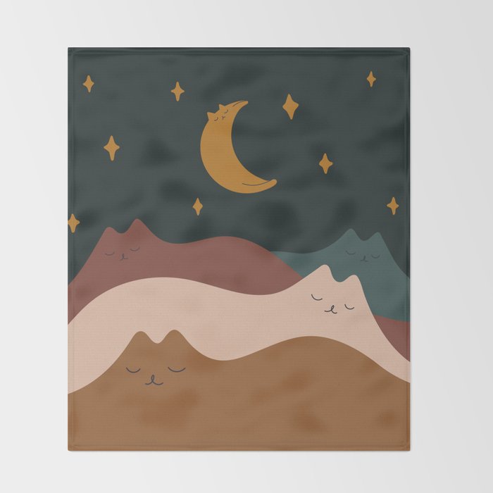 Cat Landscape 133 Throw Blanket Gallery Image 2