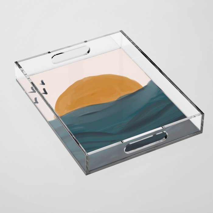 Smooth Wave Acrylic Tray Gallery Image 1