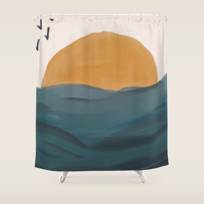 Smooth Wave Shower Curtain Gallery Image 1