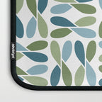 Retro Mid Century Modern Abstract Leaf Pattern Teal Blue Dill Green Laptop Sleeve Gallery Image 3