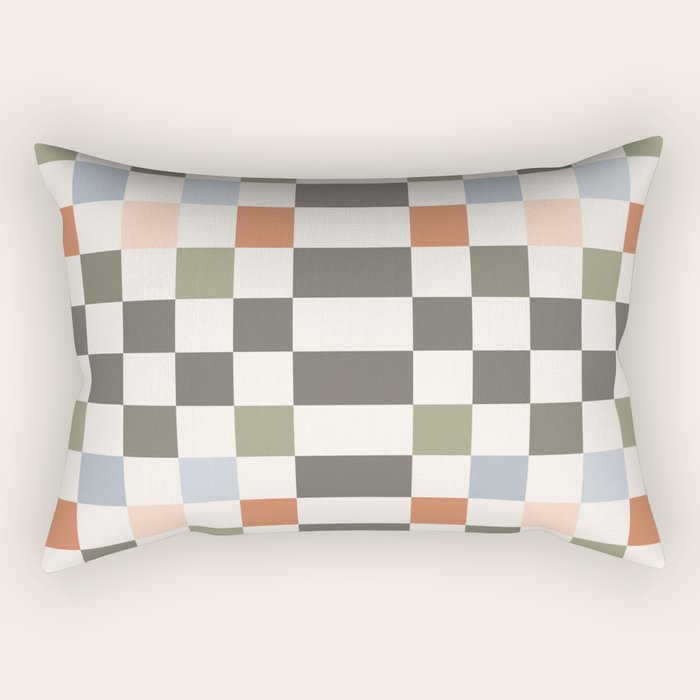 Fall Checkerboard Rectangular Pillow Gallery Image 2