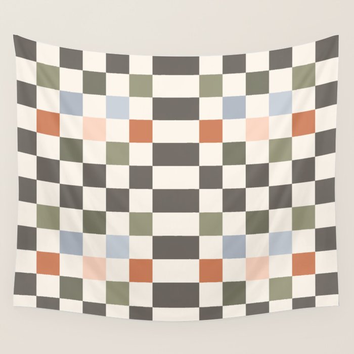 Fall Checkerboard Wall Tapestry Gallery Image 4