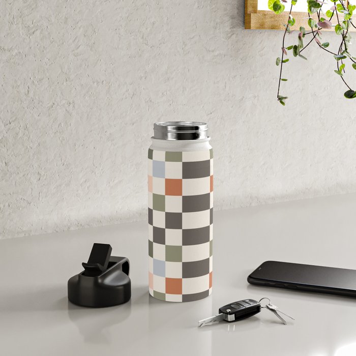 Fall Checkerboard Water Bottle Gallery Image 4