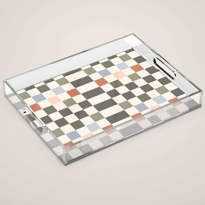 Fall Checkerboard Acrylic Tray Gallery Image 1