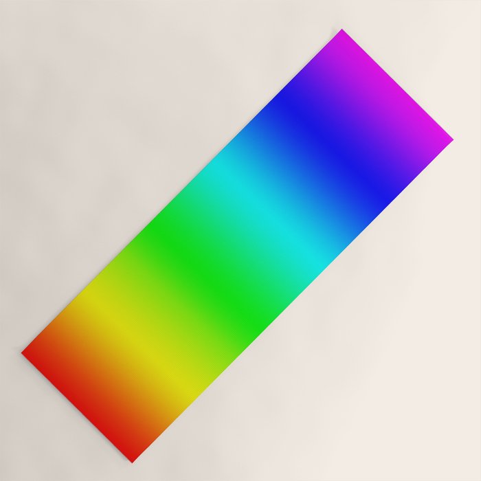 Modern Bright Rainbow Colors Ombre Yoga Mat Gallery Image 1