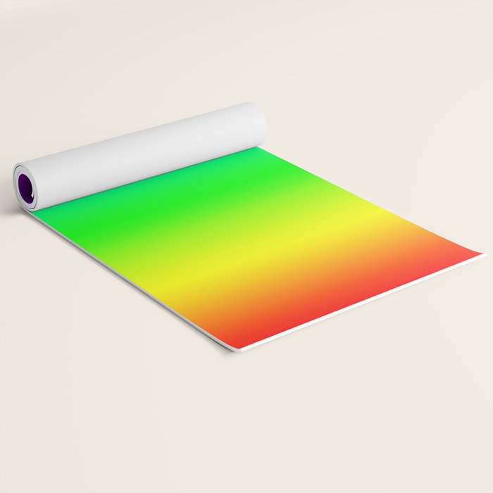 Modern Bright Rainbow Colors Ombre Yoga Mat Gallery Image 2