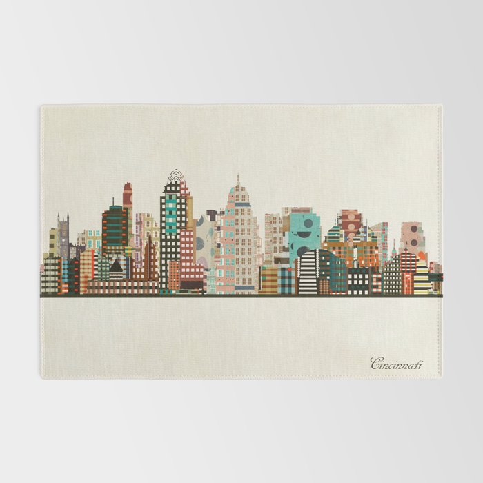 cincinnati ohio skyline Rug Gallery Image 2
