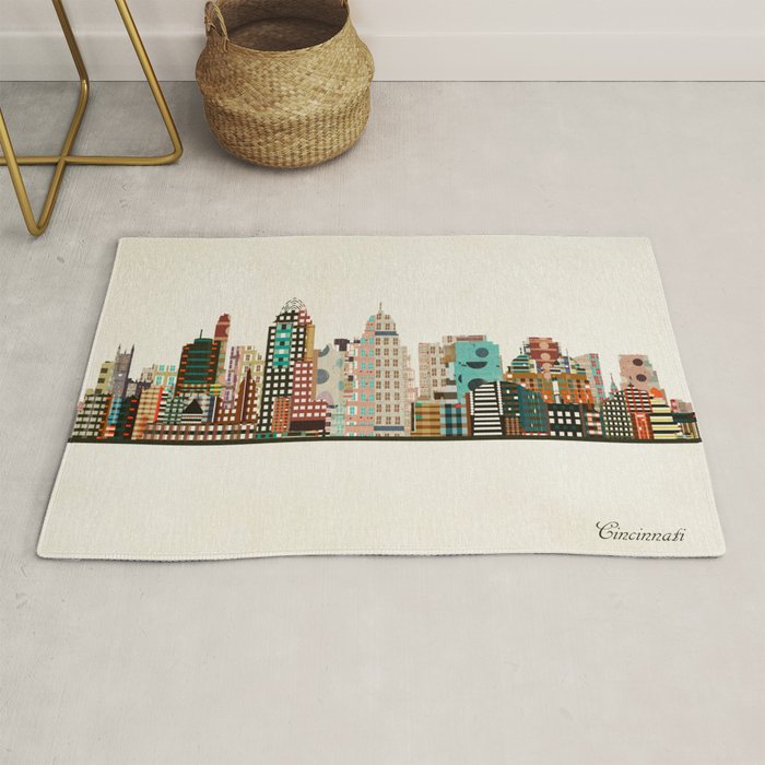 cincinnati ohio skyline Rug Gallery Image 1