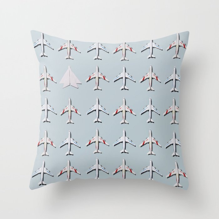 Paper plane Throw Pillow Gallery Image 1