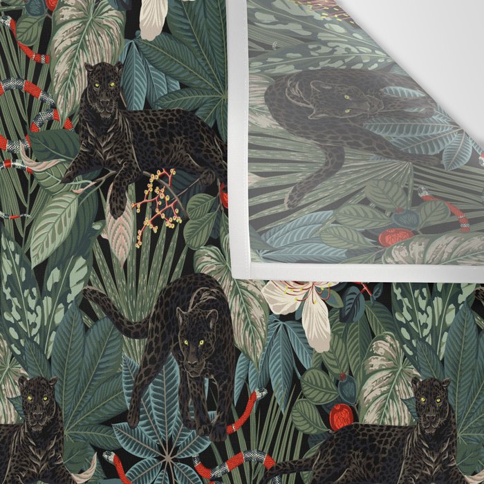 Tropical Black Panther Wall Tapestry Gallery Image 3