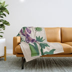 Contemporary Botanical Garden Foxglove in Bloom Throw Blanket Gallery Image 1