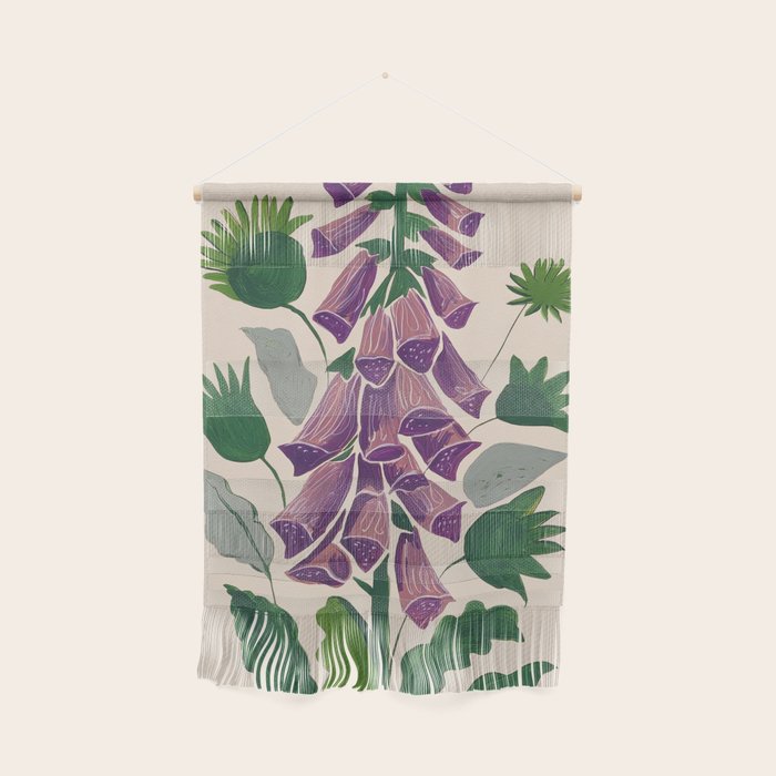 Contemporary Botanical Garden Foxglove in Bloom Wall Hanging Gallery Image 1