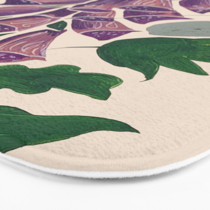 Contemporary Botanical Garden Foxglove in Bloom Bath Mat Gallery Image 3