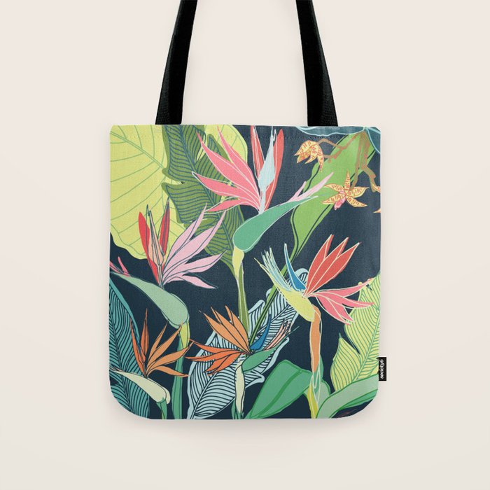 Tropical Bird of Paradise Tote Bag Gallery Image 1