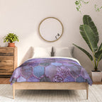 Purple geometric hexagonal elegant & luxury pattern Comforter Gallery Image 3