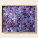 Purple geometric hexagonal elegant & luxury pattern Serving Tray Gallery Image 1