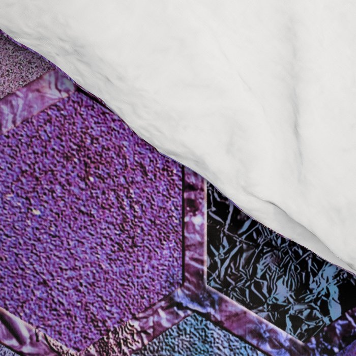 Purple geometric hexagonal elegant & luxury pattern Comforter Gallery Image 4