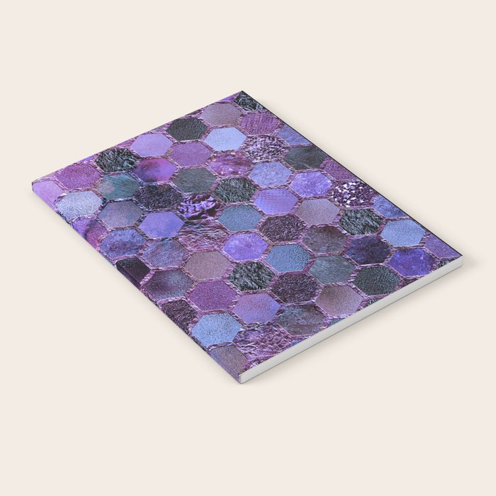 Purple geometric hexagonal elegant & luxury pattern Notebook Gallery Image 1