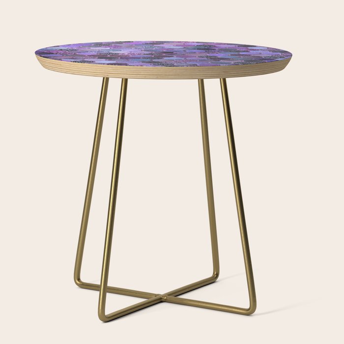 Purple geometric hexagonal elegant & luxury pattern Side Table Gallery Image 1