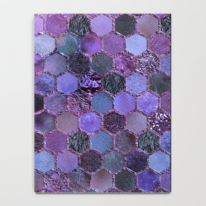 Purple geometric hexagonal elegant & luxury pattern Notebook Gallery Image 4
