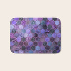 Purple geometric hexagonal elegant & luxury pattern Bath Mat Gallery Image 1