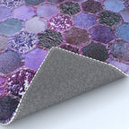 Purple geometric hexagonal elegant & luxury pattern Rug Gallery Image 4