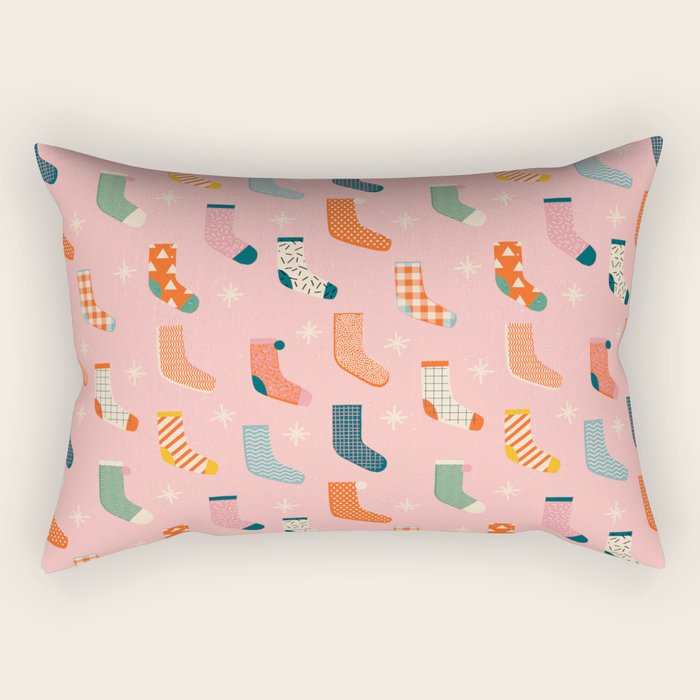 Christmas socks Rectangular Pillow Gallery Image 2