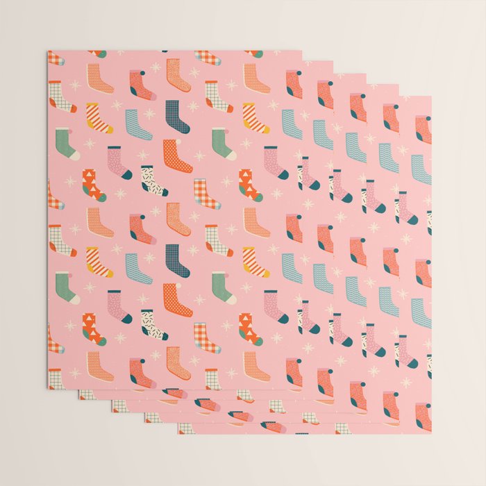 Christmas socks Wrapping Paper Gallery Image 3
