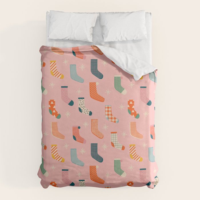 Christmas socks Duvet Cover Gallery Image 1