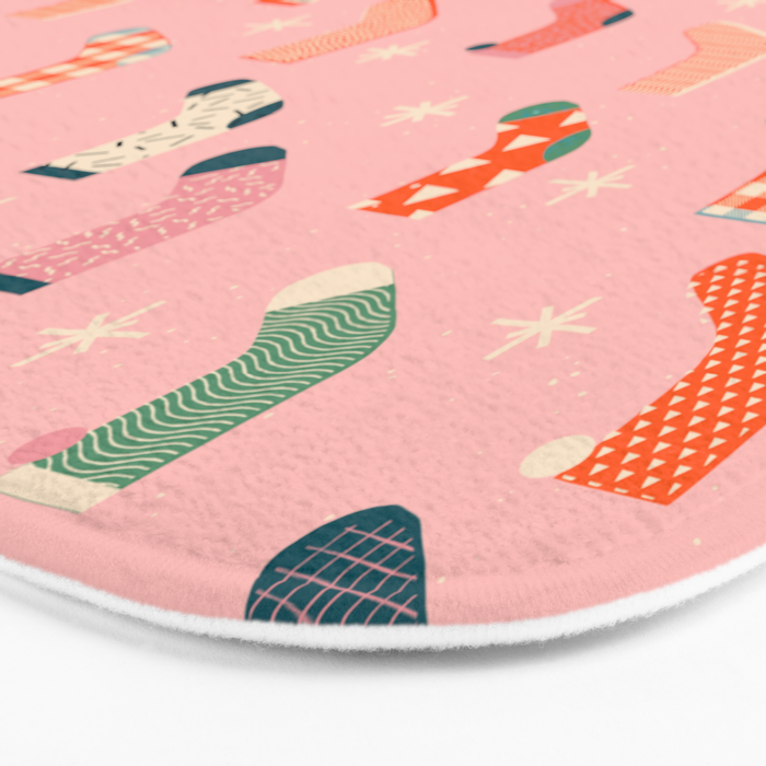 Christmas socks Bath Mat Gallery Image 3