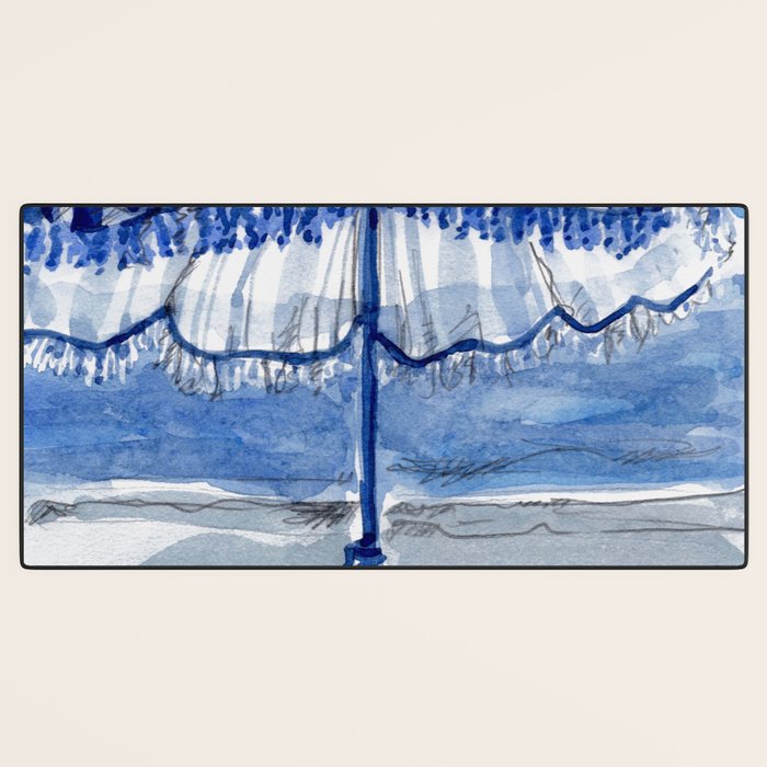 Blue Beach Umbrella Shade Desk Mat Gallery Image 3