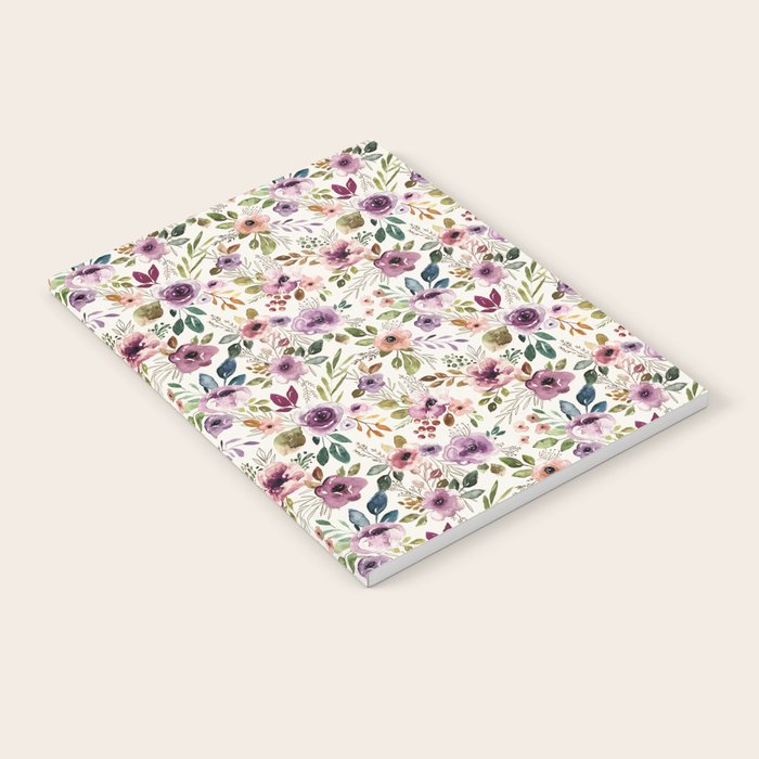 Autumn Amethyst Floral Notebook Gallery Image 2