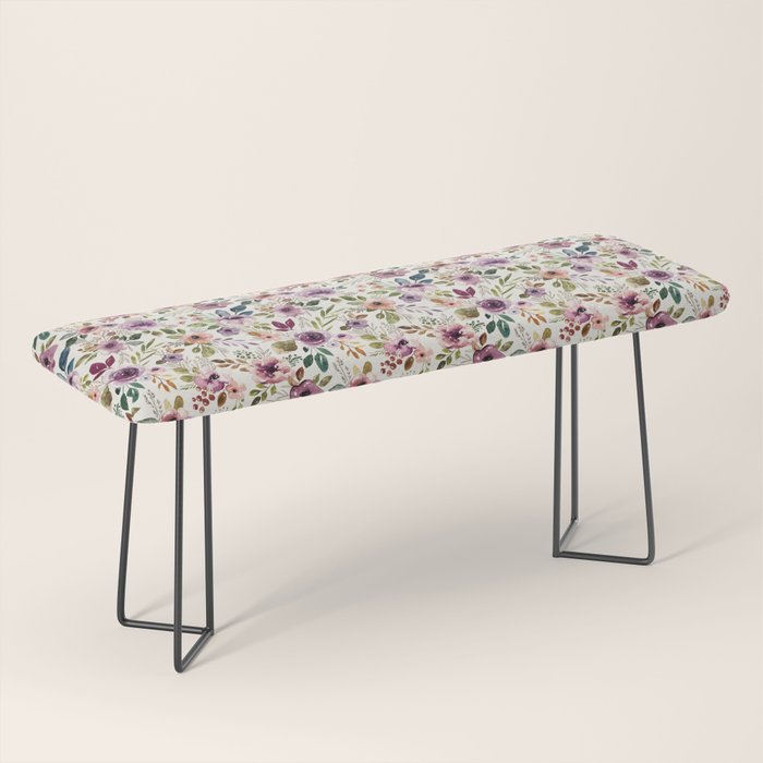 Autumn Amethyst Floral Bench Gallery Image 1
