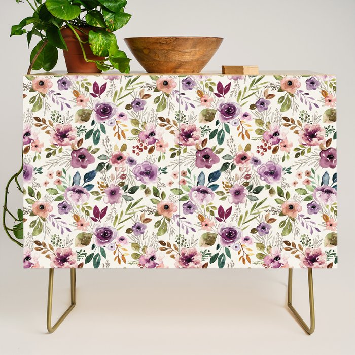 Autumn Amethyst Floral Credenza Gallery Image 1