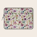 Autumn Amethyst Floral Laptop Sleeve Gallery Image 1