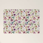 Autumn Amethyst Floral Welcome Mat Gallery Image 1