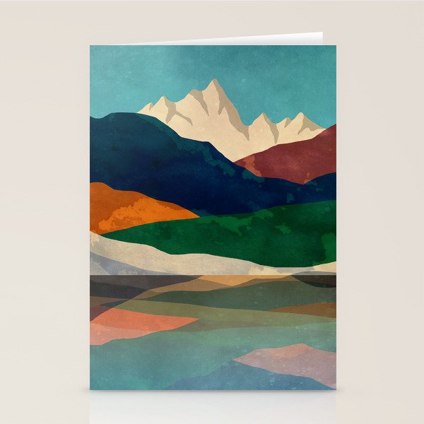 Mountains by the lake Stationery Card Gallery Image 1