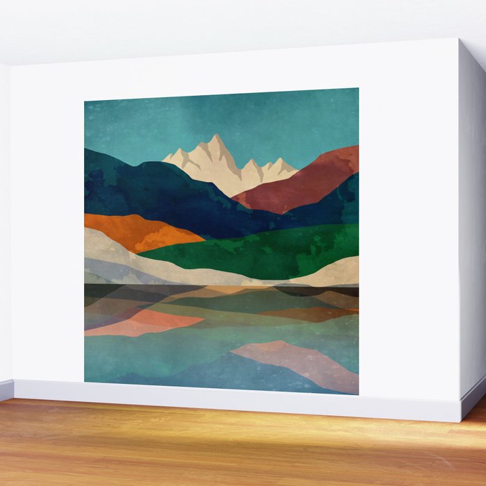 Mountains by the lake Wall Mural Gallery Image 2
